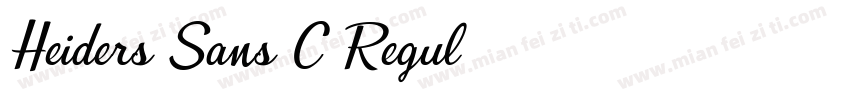 Heiders Sans C Regul字体转换